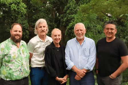 Five of CASPA's Board Directors stand outside together