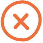 Cross Icon Extra Large Orange-png