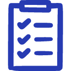 Clipboard with Checked Items Extra Large Blue